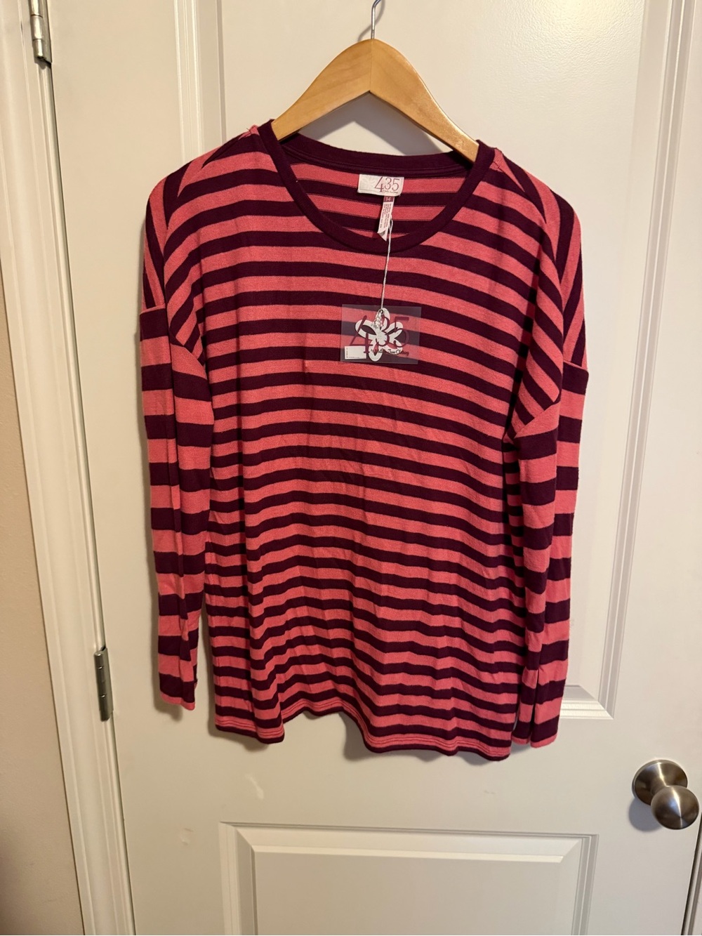 Matilda Jane Striped Pink and Burgundy Sweater NWT